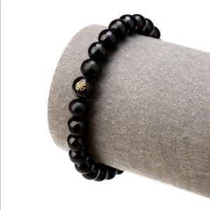 Buddhist Sandalwood Bead Bracelet Black